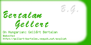 bertalan gellert business card